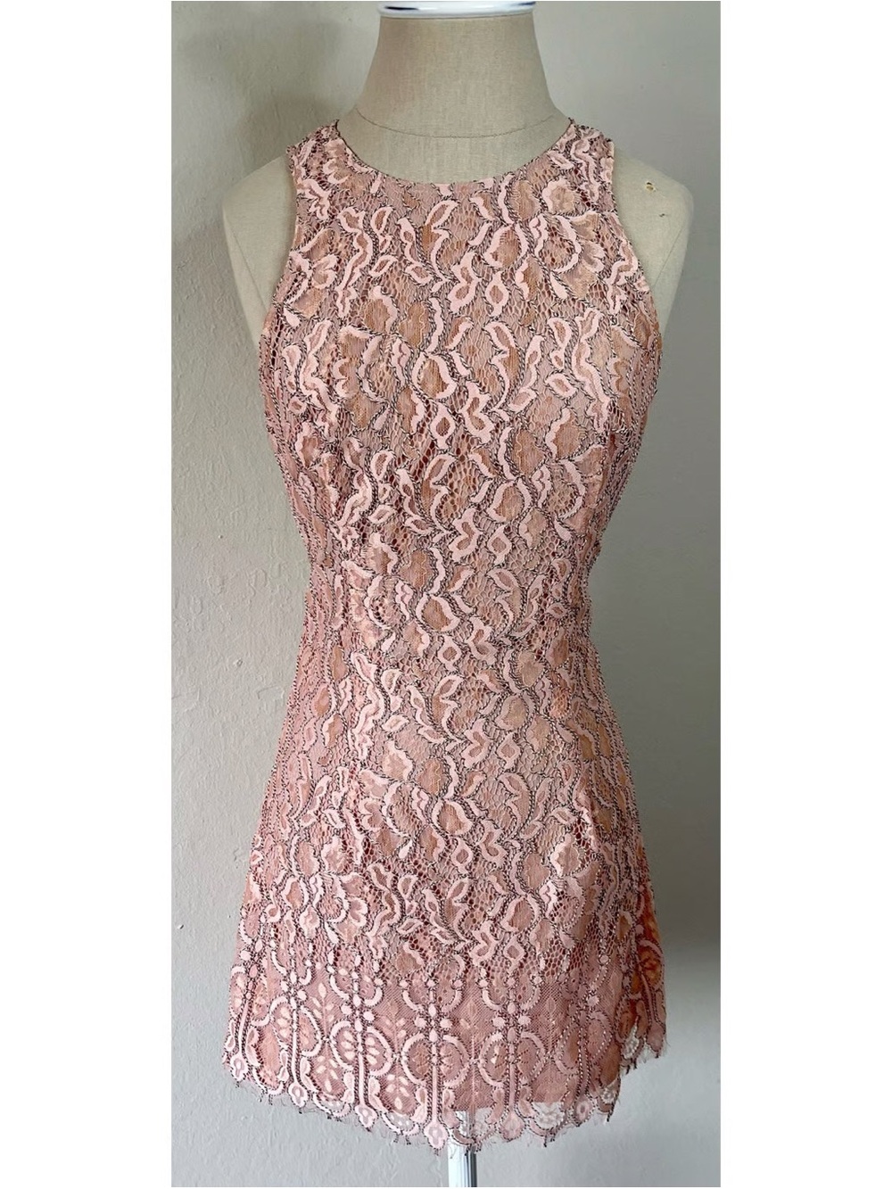 NWT REVOLVE NBD Peachy Pink Lace Mini 
Size sm